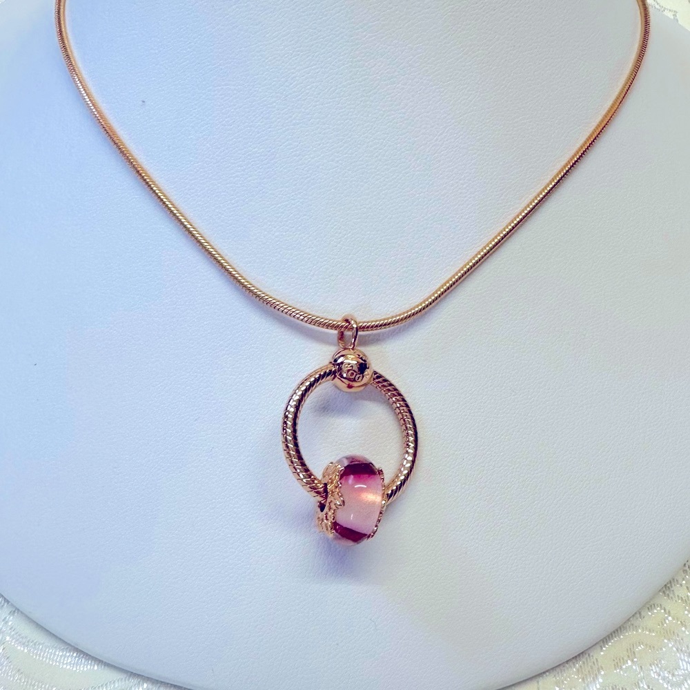 Pandora Rose Gold Necklace Set
